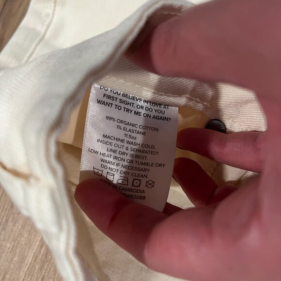 NWT Outland Denim Sienna White Jeans Cropped Wide Leg Size 25 - Picture 9 of 12